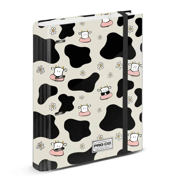 oh-my-pop-cow-classeur-4-anneaux-quadrill-beige-a4 image 1