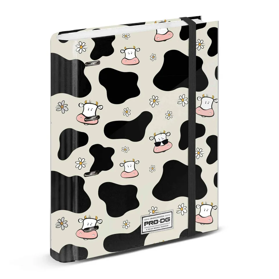 oh-my-pop-cow-classeur-4-anneaux-quadrill-beige-a4 image 1