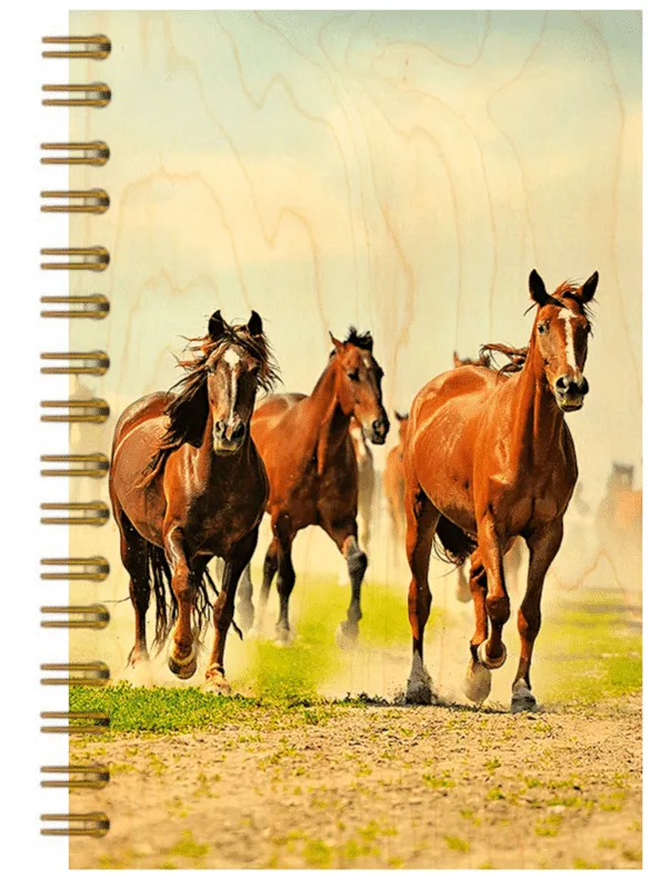 hironwoods-carnets-bois-chevaux-galop-carnet-spirale-48-pages image 1