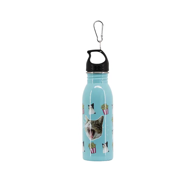 oh-my-pop-angry-cat-gourde-inox-500-ml-turquoise image 1