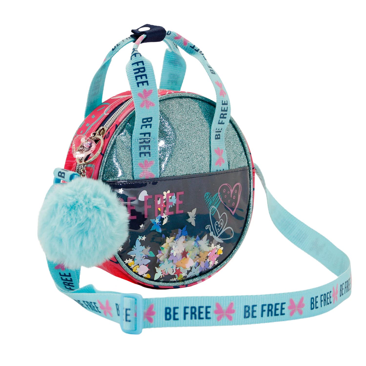 oh-my-pop-be-free-sac-bandouli-re-rond-rose-paillettes image 4