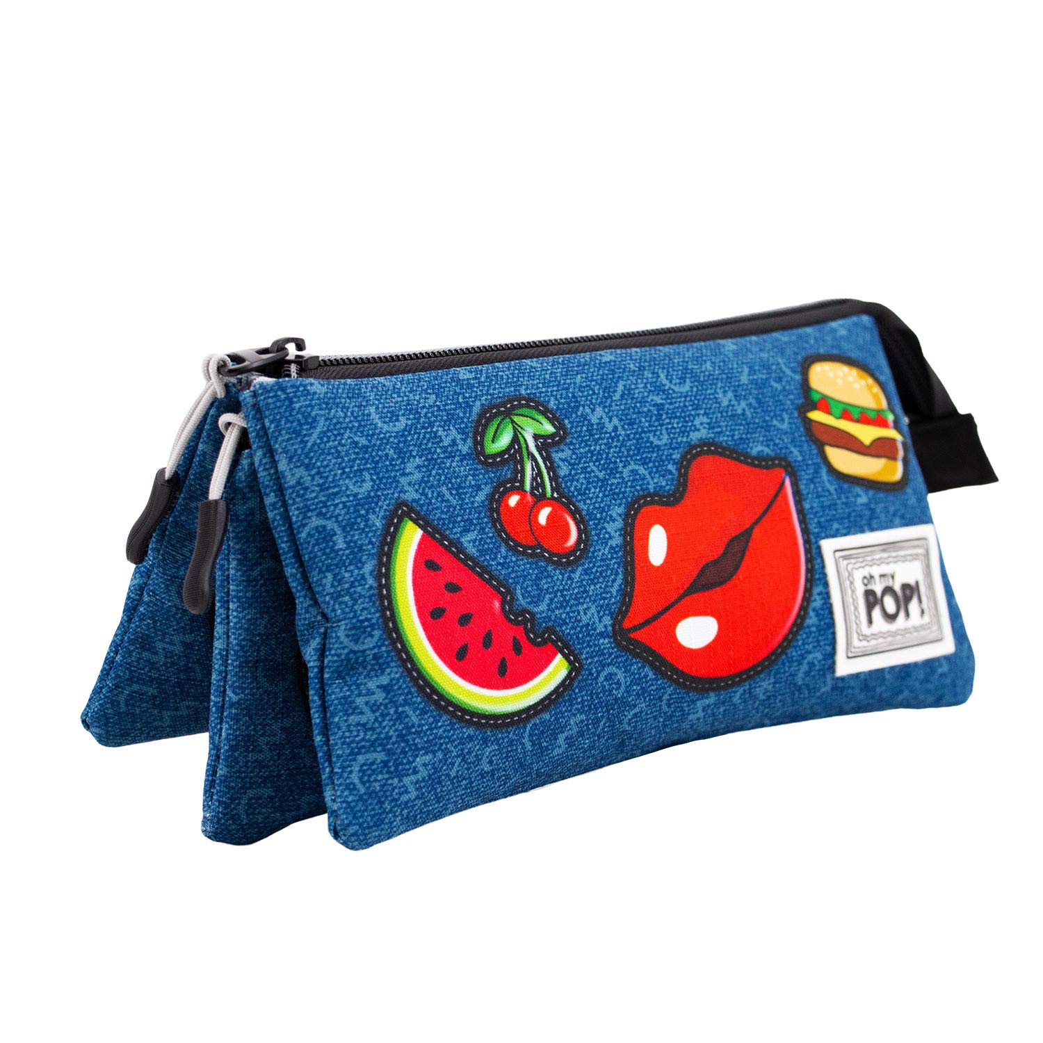 oh-my-pop-patches-triple-trousse-bleu-fonc-23-cm image 5