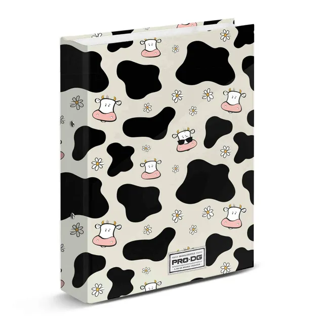 oh-my-pop-cow-classeur-4-anneaux-beige-a4 image 1