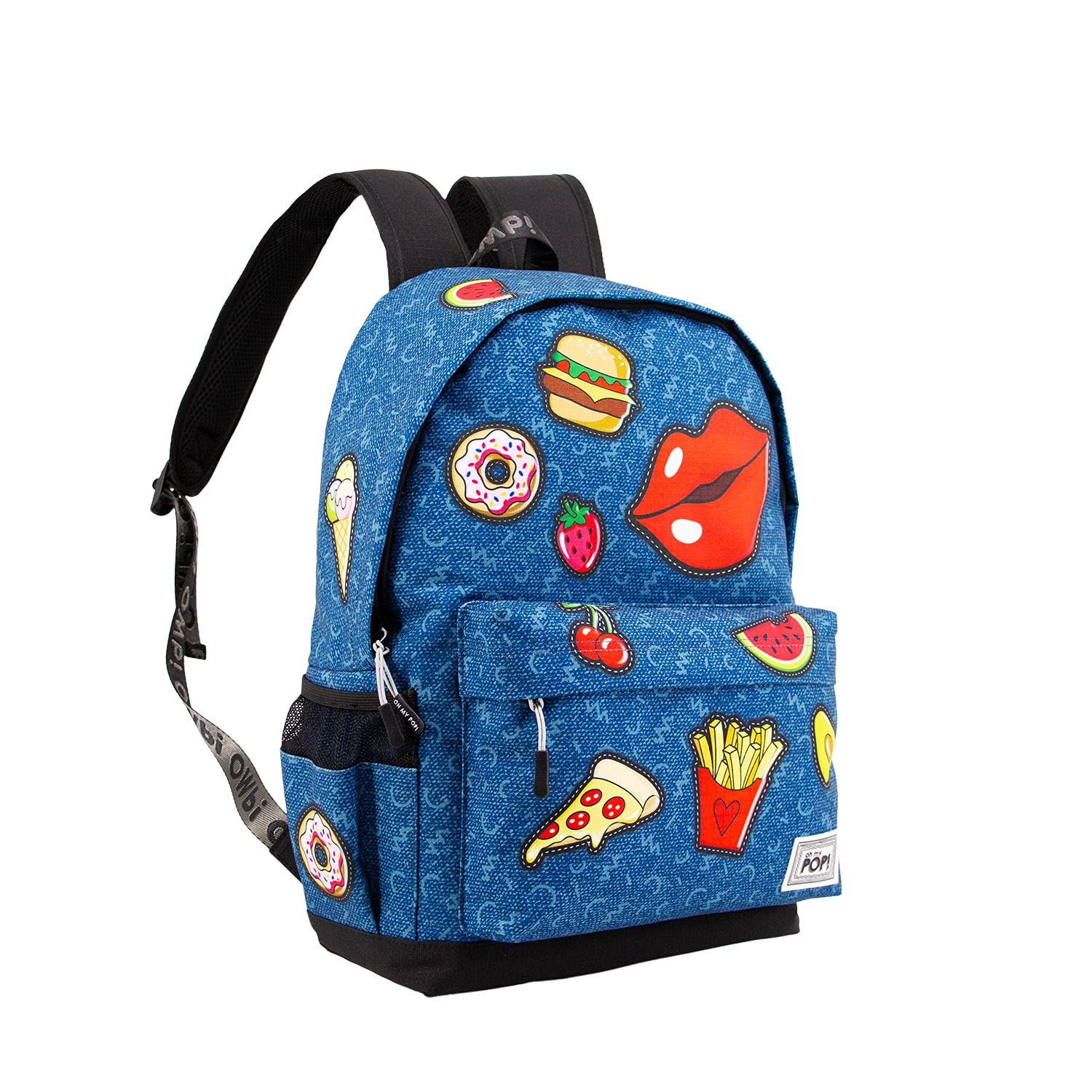 oh-my-pop-patches-sac-dos-bleu-fonc-usb image 1