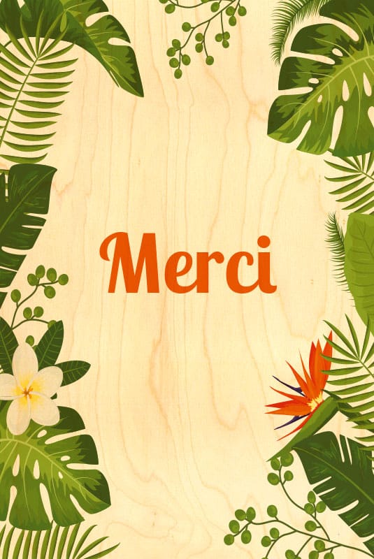hironwoods-cartes-v-nements-merci-tropical-carte-bois image 1