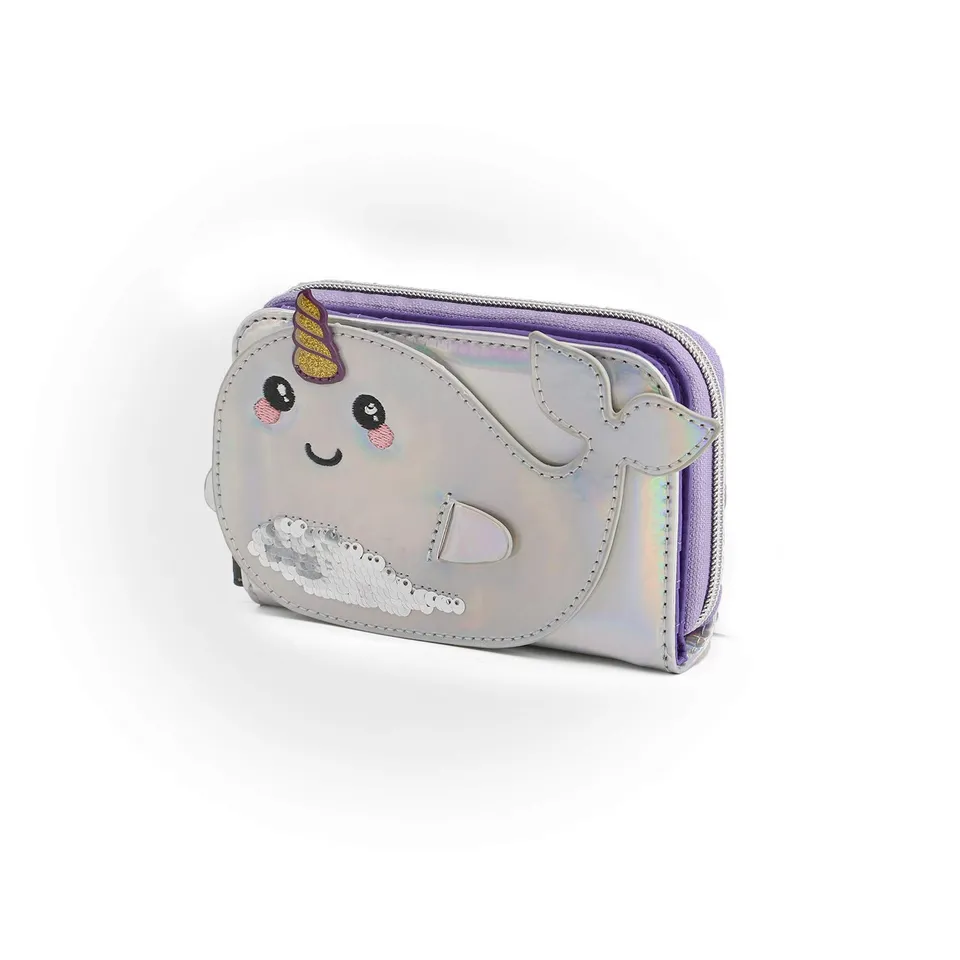 oh-my-pop-narval-portefeuille-argent-10-x-15-5-cm image 1