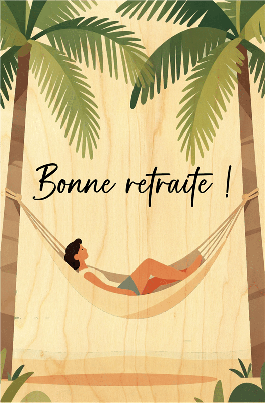 hironwoods-carte-bois-v-nement-retraite-hamac-100x150mm image 1