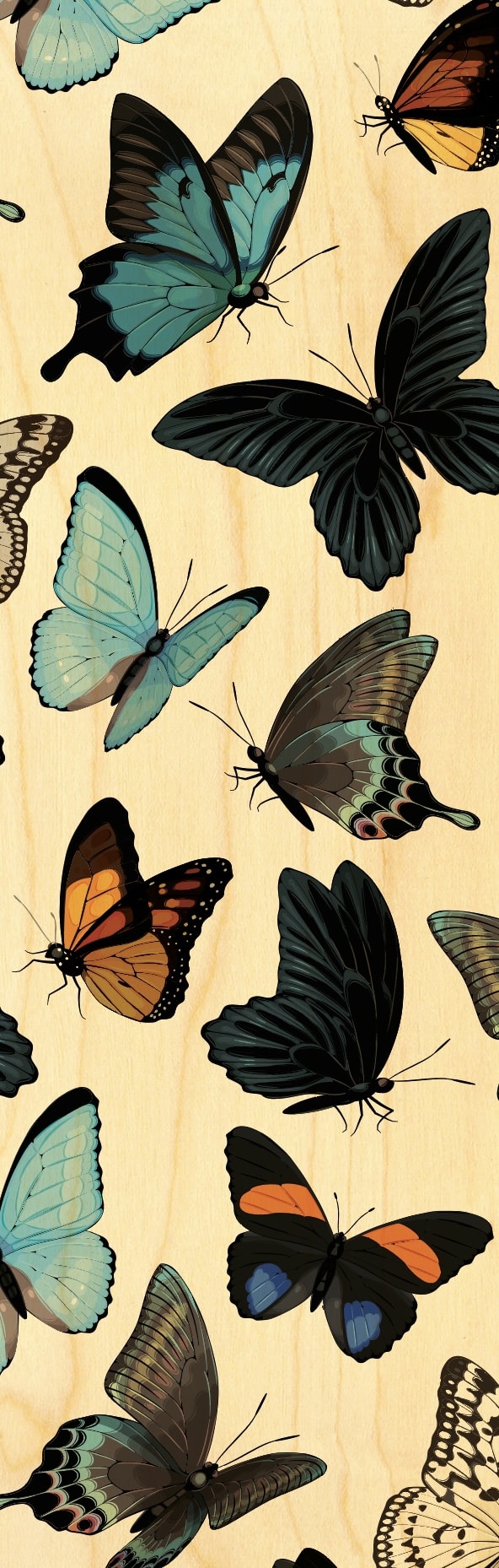 hironwoods-marque-page-bois-papillons-insecte-nature-lecture image 1