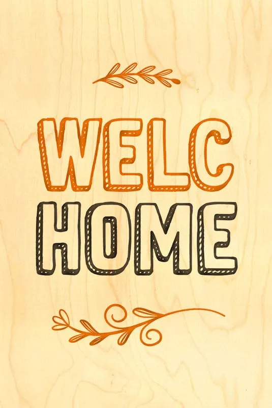 hironwoods-happy-wood-welc-home-carte-postale-bois image 1