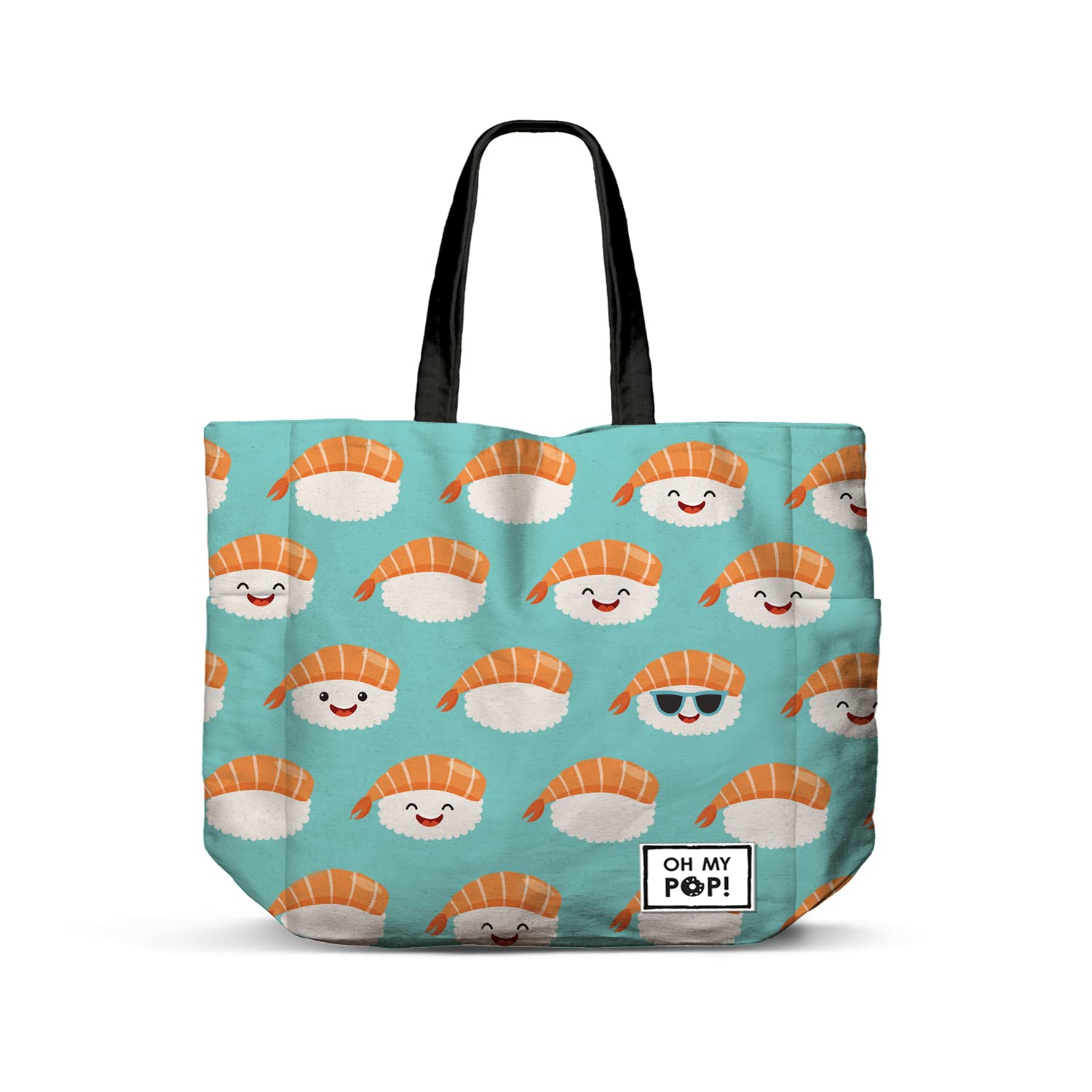 oh-my-pop-nigiri-sac-shopping-horizontal-turquoise image 1
