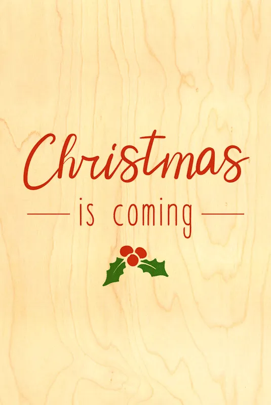 hironwoods-cartes-evenements-christmas-is-coming-carte-bois image 1