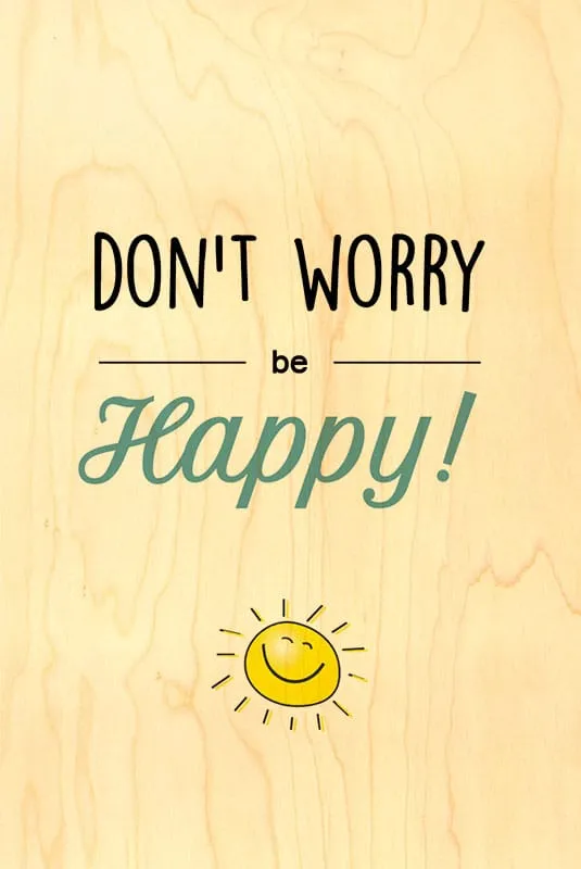 hironwoods-happy-wood-don-t-worry-carte-bois-100x150mm image 1