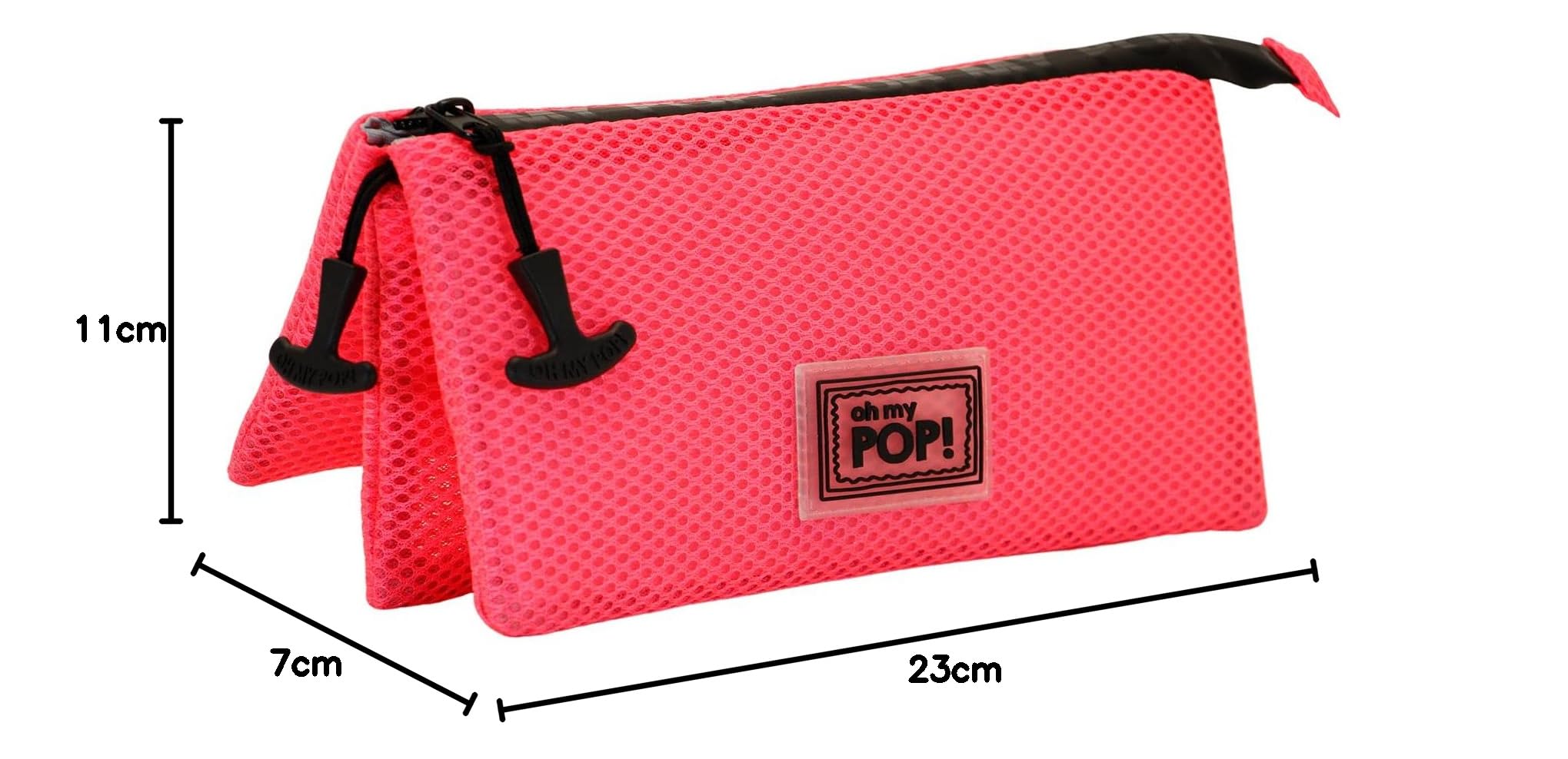 oh-my-pop-mesh-trousse-scolaire-rose-plumier image 4
