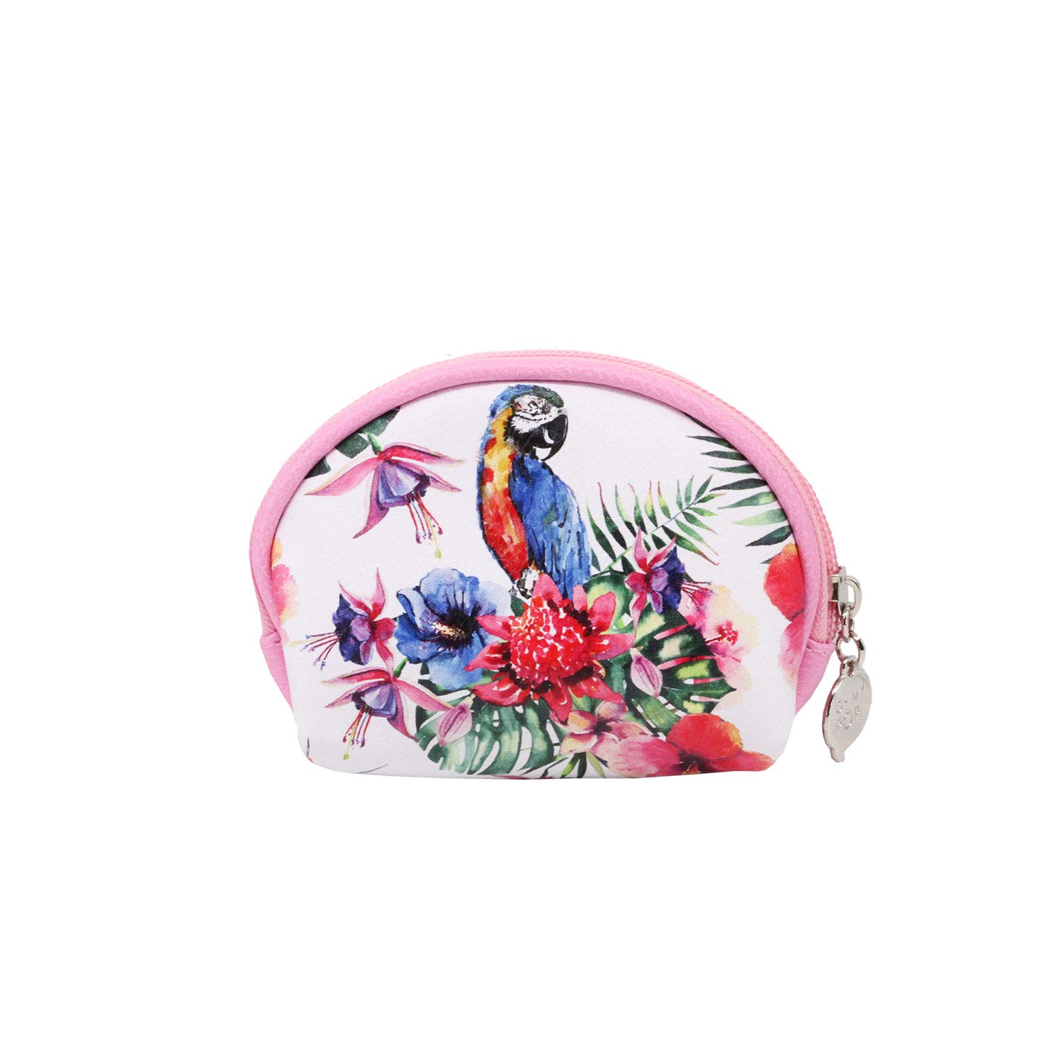 oh-my-pop-perroquet-porte-monnaie-ovale-blanc-zipp image 3