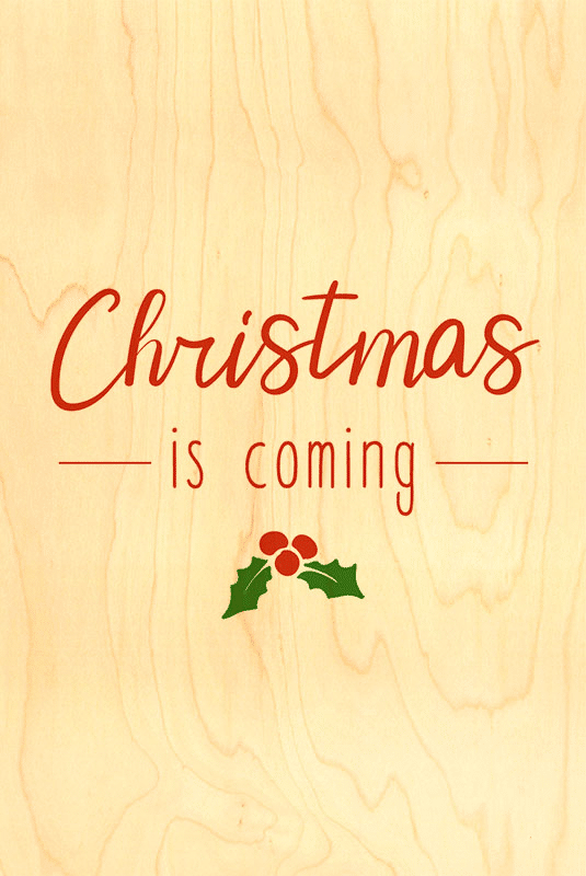 hironwoods-cartes-evenements-christmas-is-coming-carte-bois image 1
