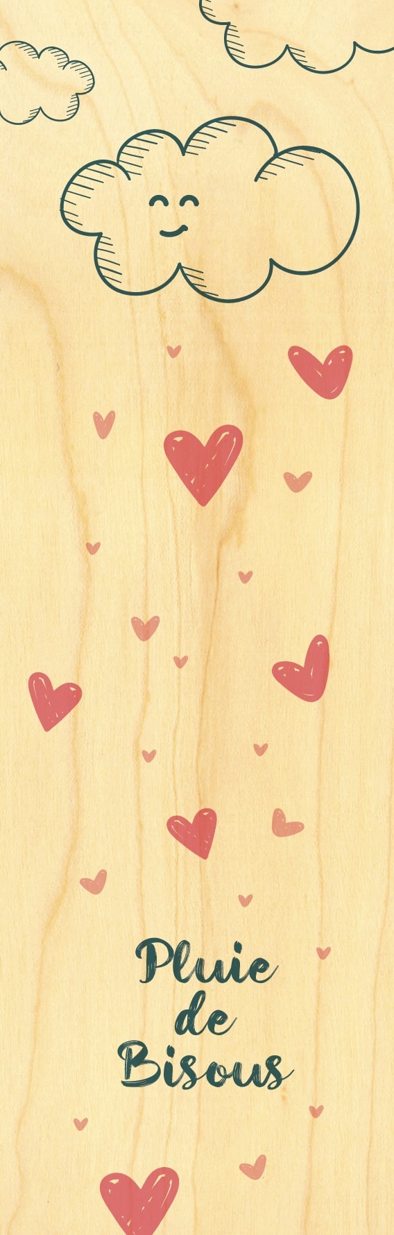 hironwoods-marque-pages-pluie-de-bisous-marque-page-bois image 1