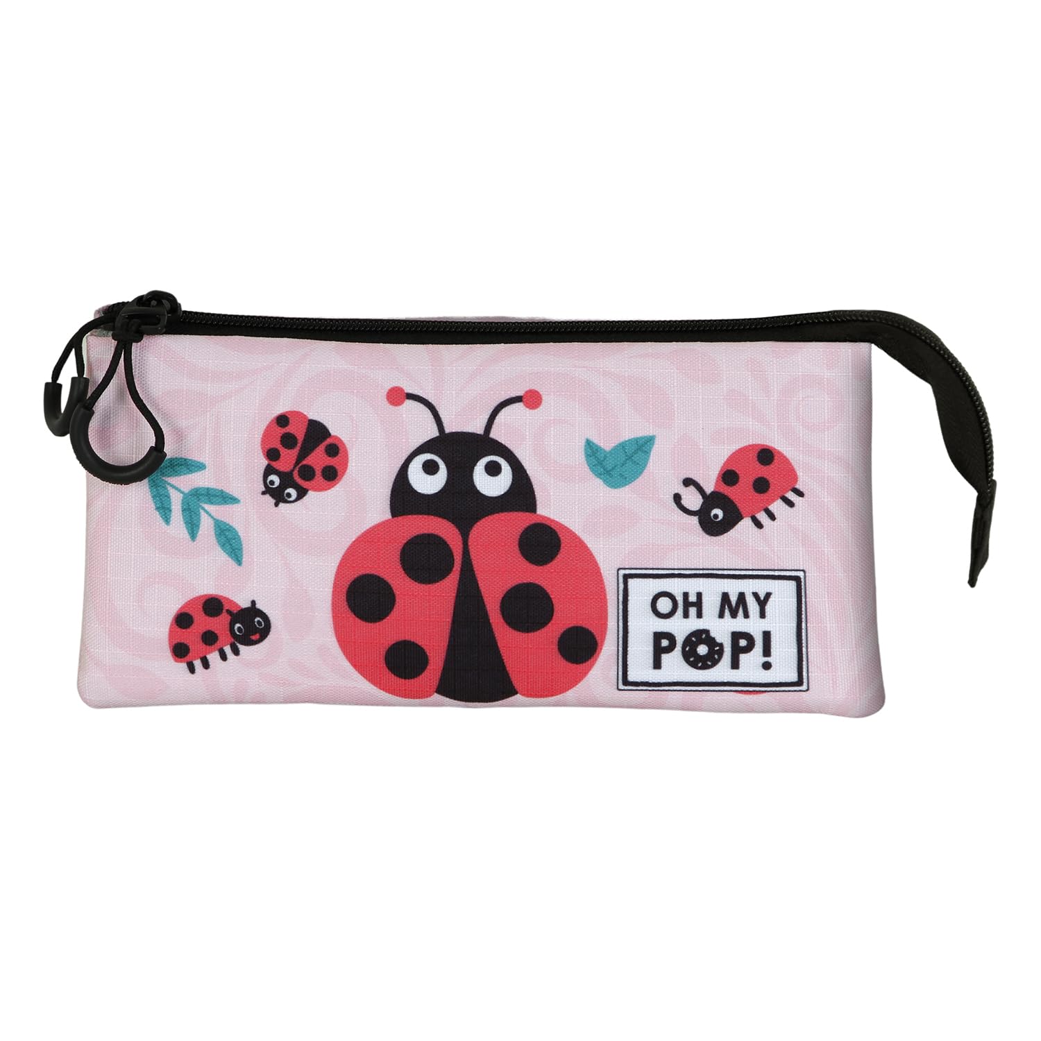 oh-my-pop-ladybug-trousse-triple-rose-23-cm image 2