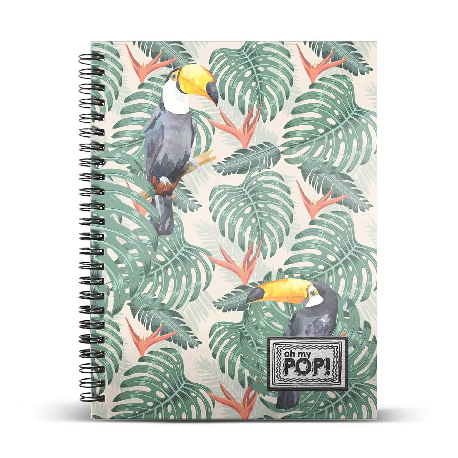 oh-my-pop-toucan-cahier-spirale-a5-quadrill-120-feuilles image 1