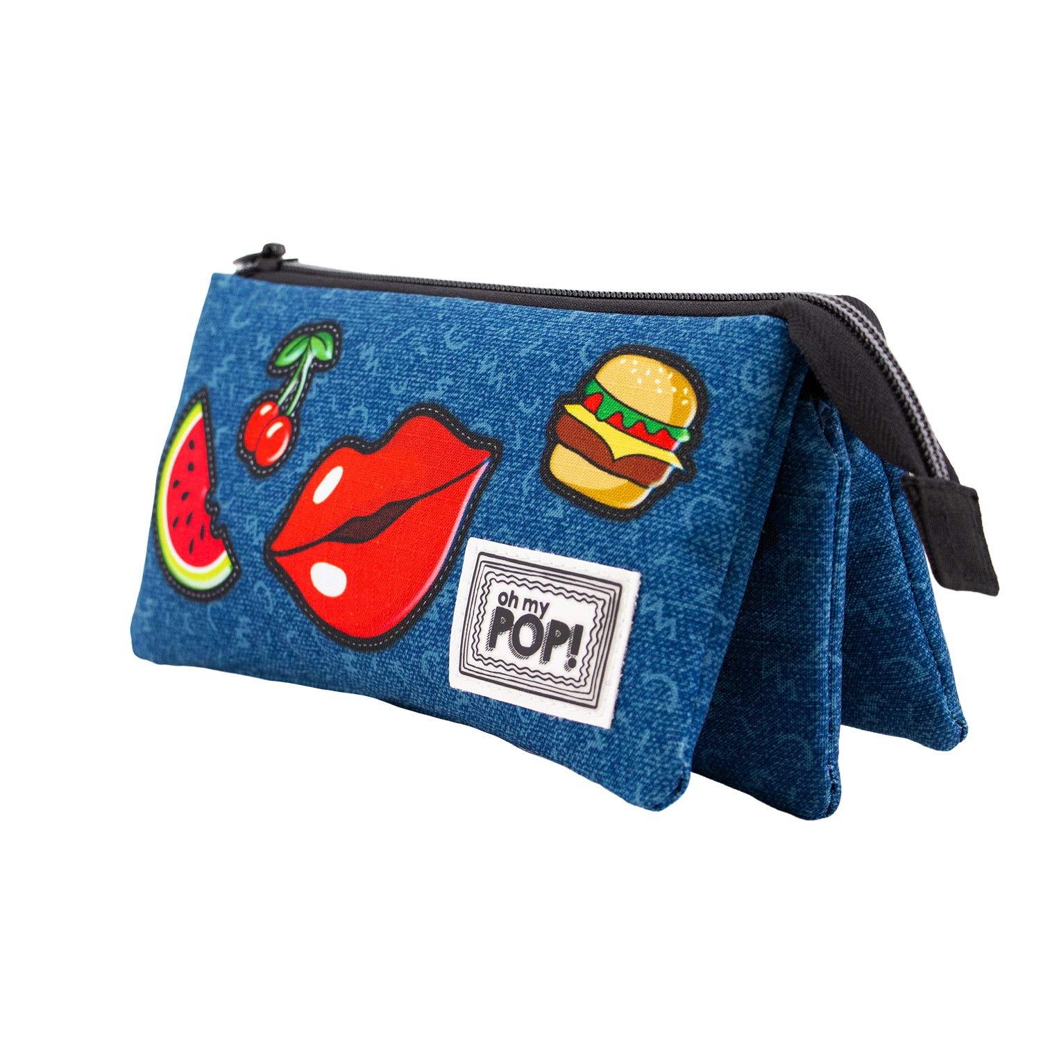 oh-my-pop-patches-triple-trousse-bleu-fonc-23-cm image 6