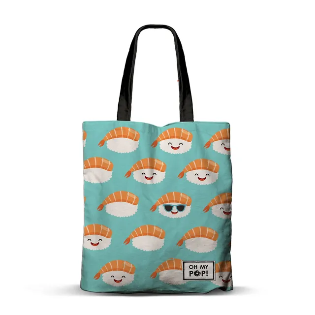 oh-my-pop-nigiri-sac-shopping-fan-turquoise image 1