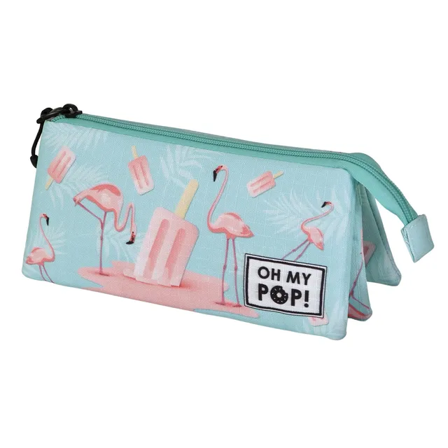 oh-my-pop-ice-flamingo-trousse-triple-turquoise image 1