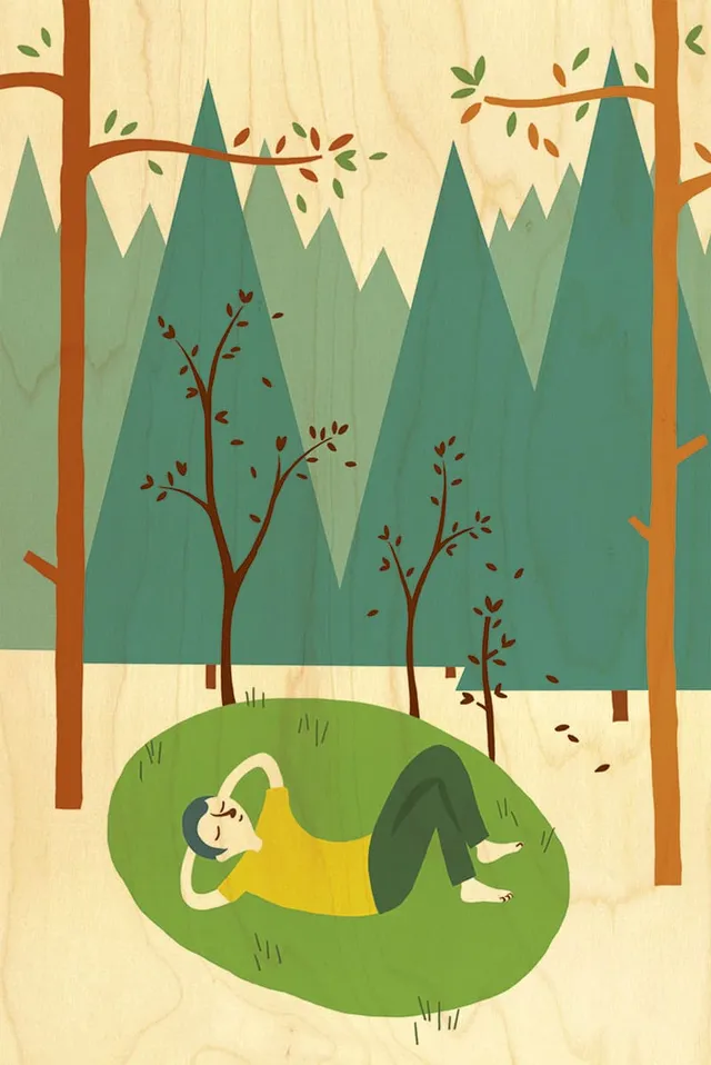 hironwoods-ana-s-sieste-carte-postale-bois-100x150mm-d-tente image 1