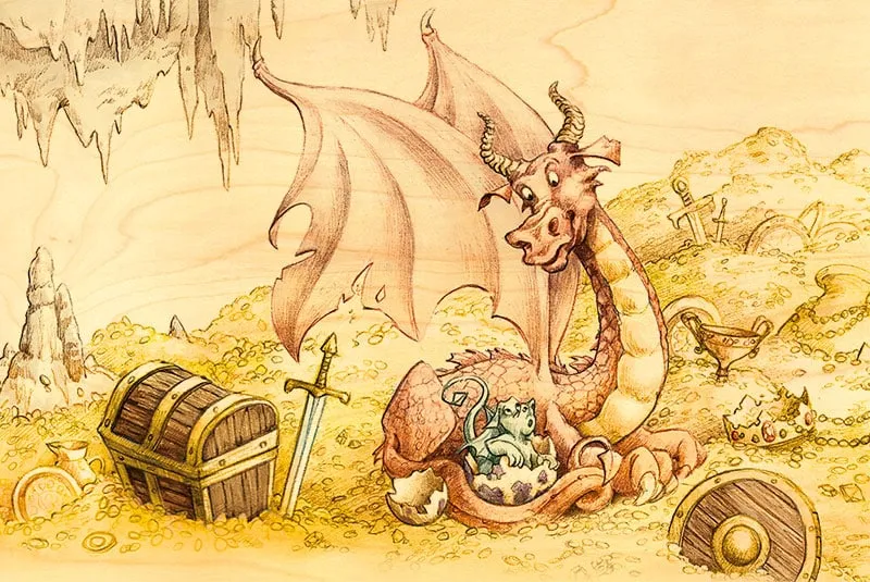 hironwoods-carte-postale-bois-dragon-100x150mm image 1