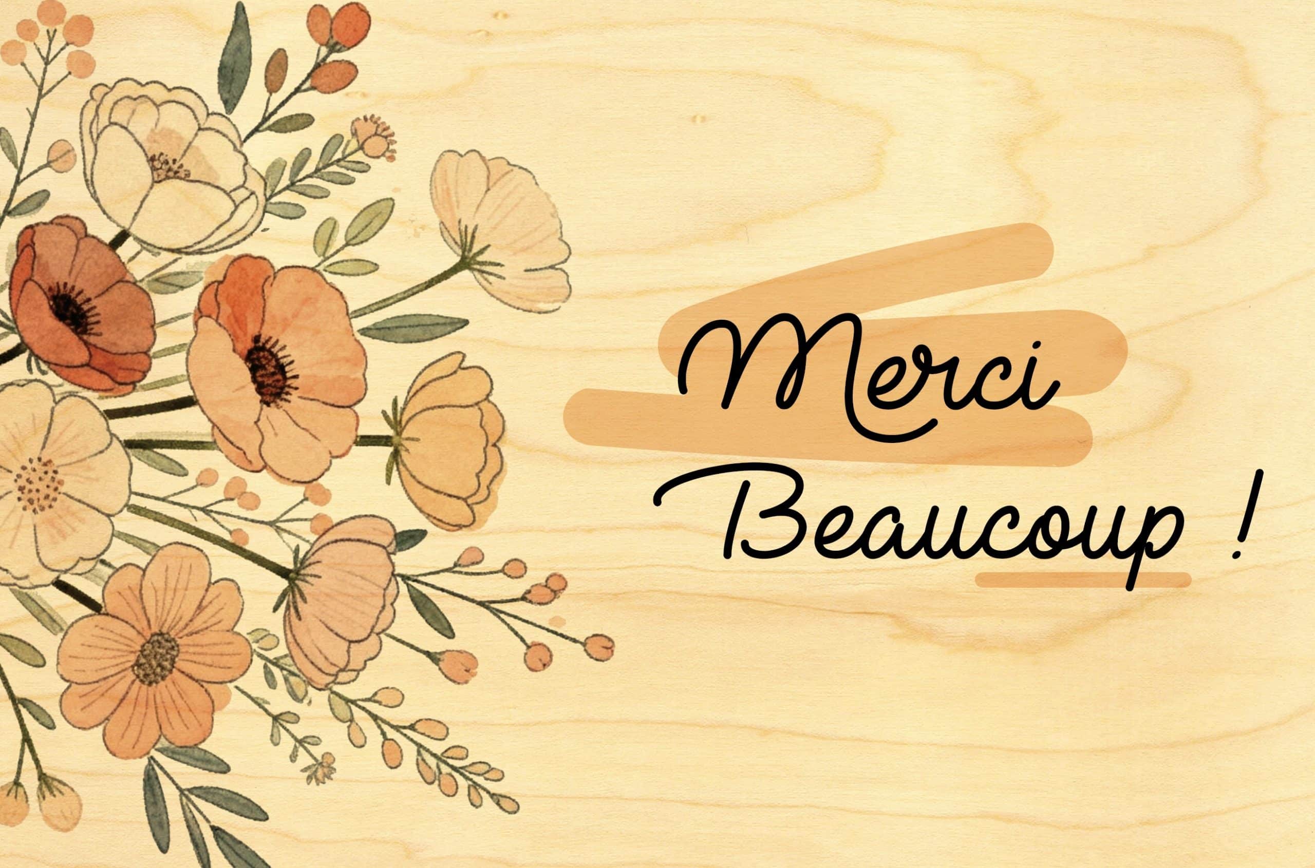 hironwoods-carte-bois-merci-beaucoup-carte-postale-100x150mm image 1