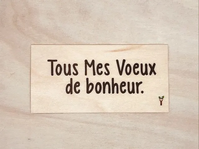 hylarion-cartes-carte-en-bois-voeux-bonheur-10x5-cm image 1