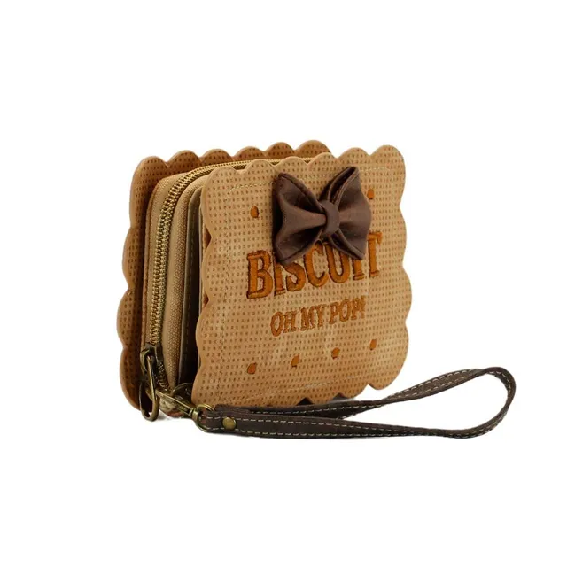 oh-my-pop-biscuit-portefeuille-petit-beige-8-cartes image 1