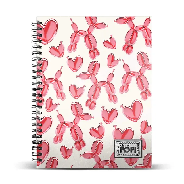 oh-my-pop-globoniche-cahier-a4-spirale-quadrill image 1