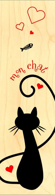 hironwoods-mon-chat-noir-marque-page-bois-animaux image 1