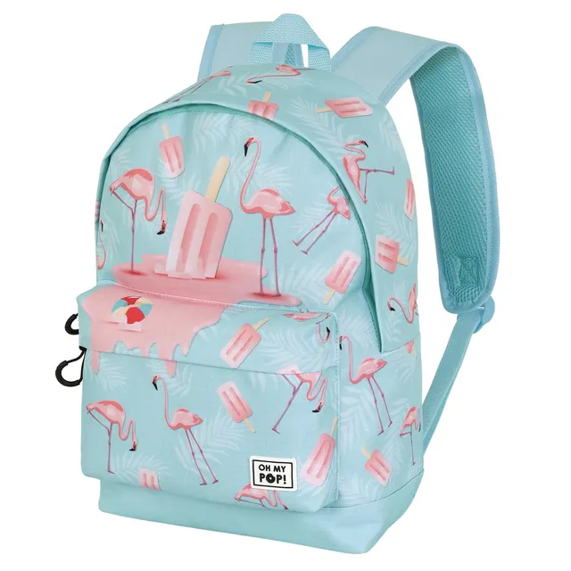 oh-my-pop-ice-flamingo-fan-2-2-sac-dos-turquoise-24-l image 1
