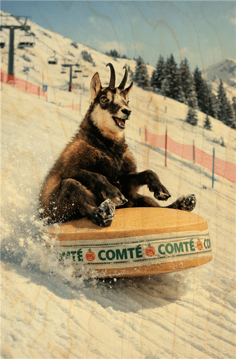 hironwoods-chamois-comt-carte-postale-bois-100x150mm-humour image 1