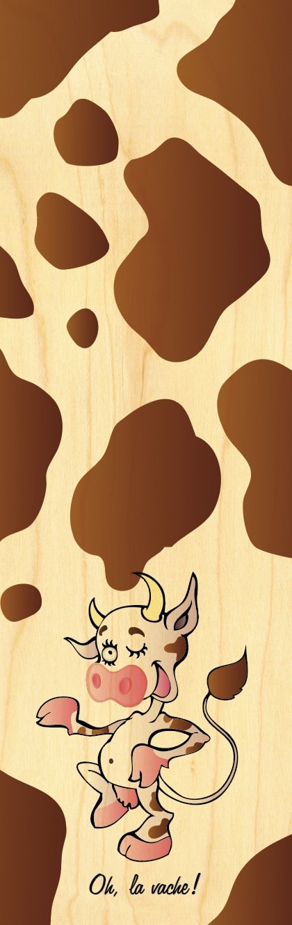 hironwoods-marque-pages-oh-la-vache-marque-page-bois-vache-marron image 1