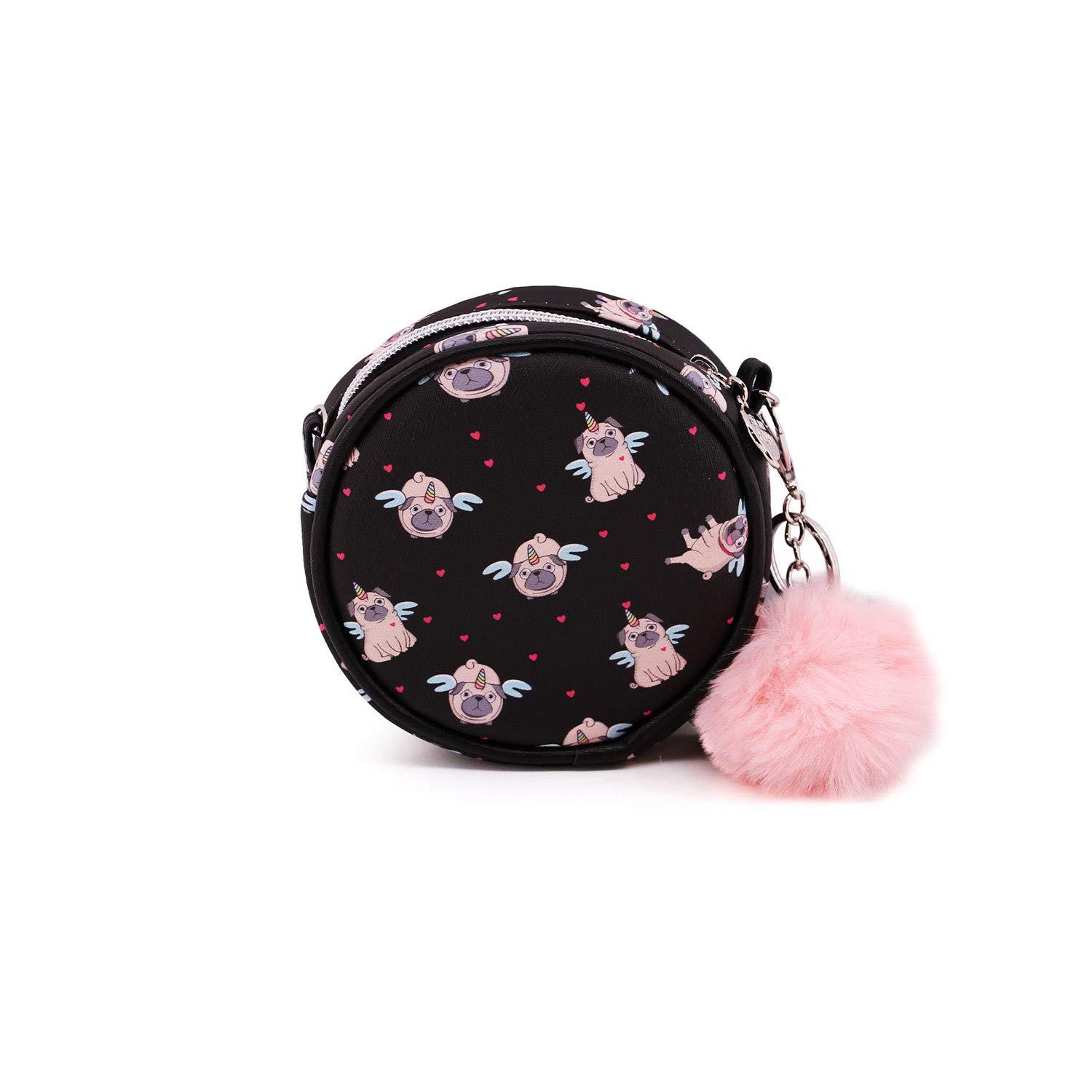 oh-my-pop-pug-sac-bandouli-re-rond-petit-noir image 3