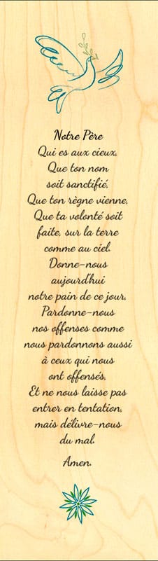 hironwoods-signet-bois-colombe-notre-p-re-marque-page image 1