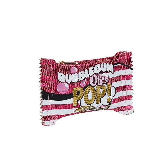 oh-my-pop-bubblegum-porte-monnaie-rose-zipp-9-cm image 1