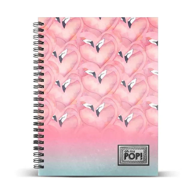 oh-my-pop-flaming-cahier-spirale-a4-lign-120-feuilles image 1