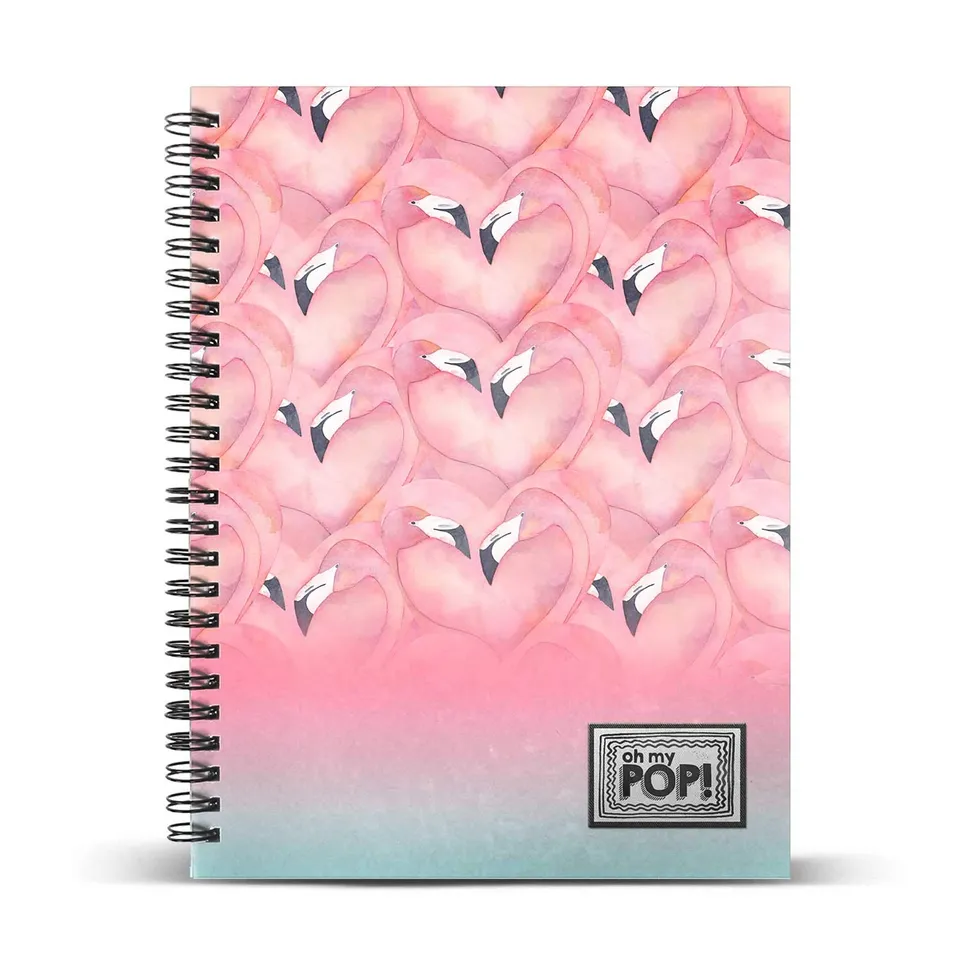 oh-my-pop-flaming-cahier-spirale-a4-lign-120-feuilles image 1