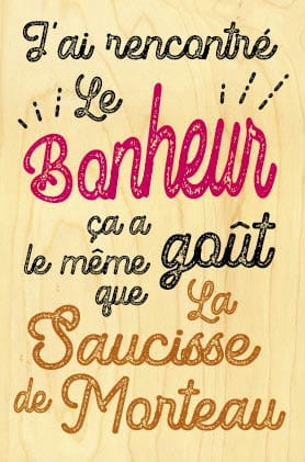 hironwoods-cartes-postales-en-bois-bonheur-saucisse-morteau image 1
