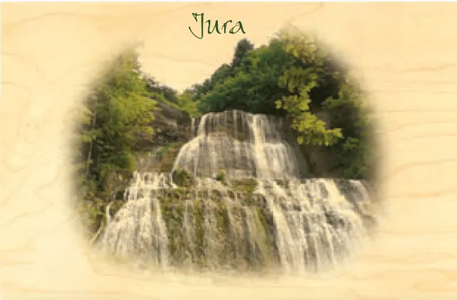 hironwoods-carte-postale-bois-cascade-jura-100x150mm-paysage image 1