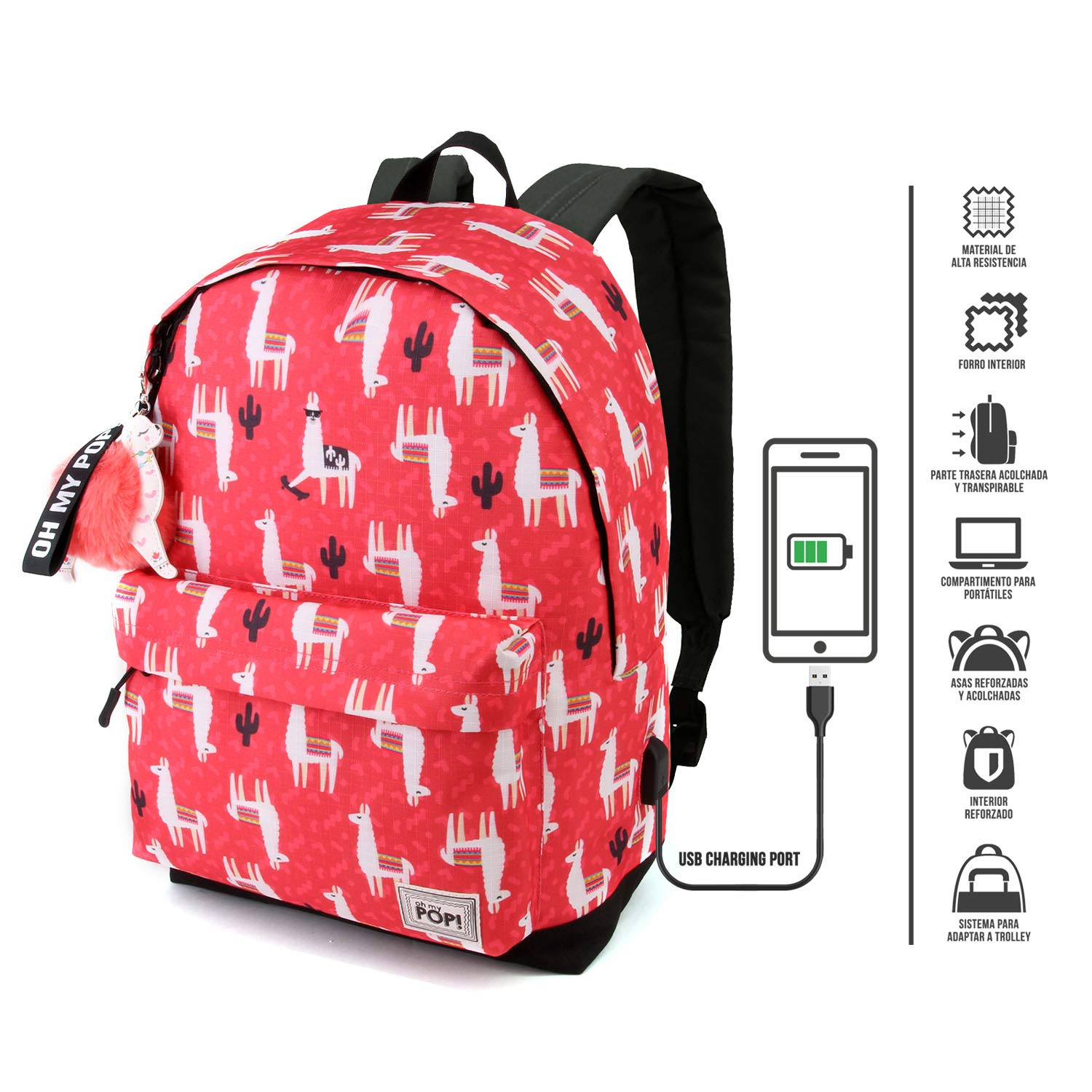 oh-my-pop-cuzco-sac-dos-multicolore-42-cm-23-l image 4