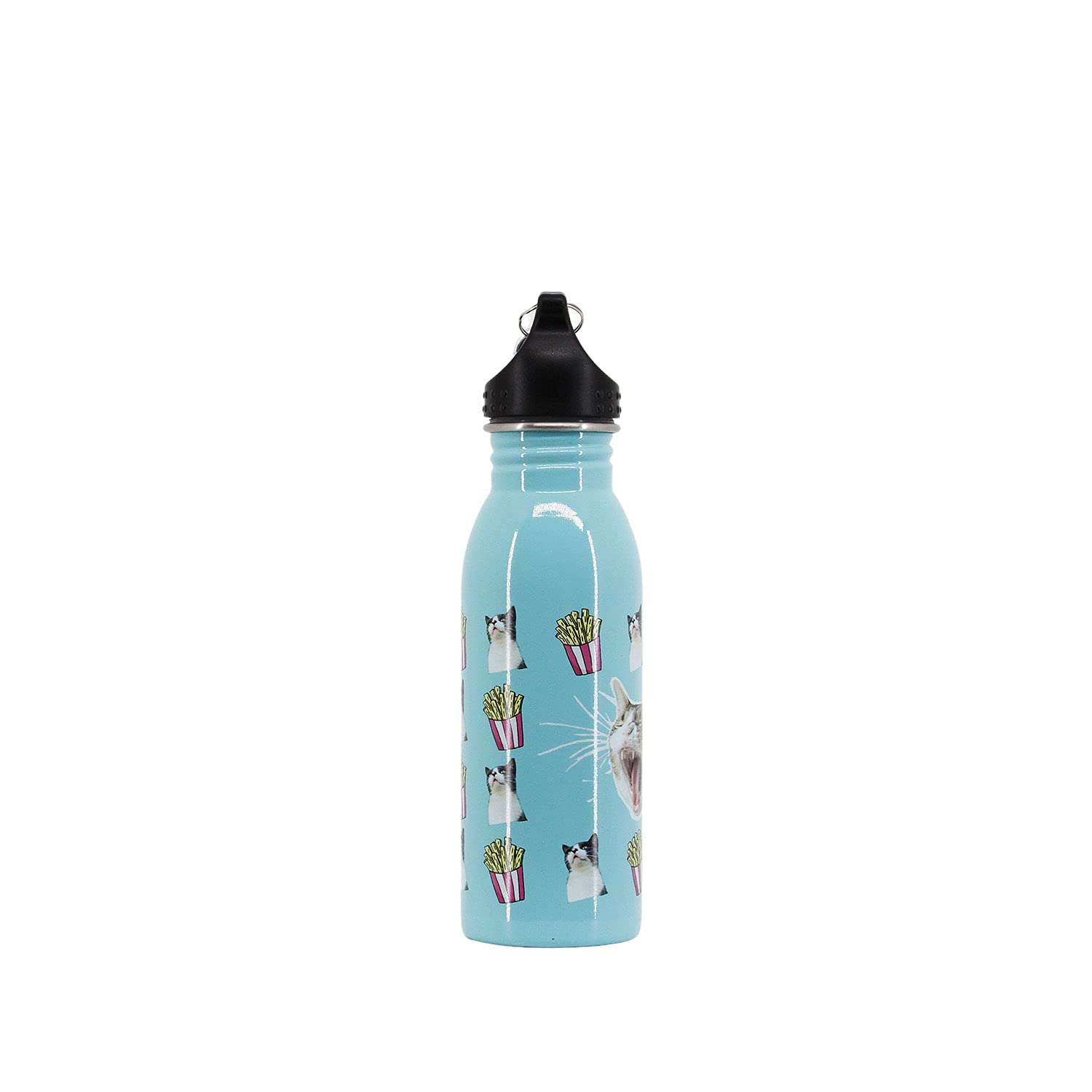 oh-my-pop-angry-cat-gourde-inox-500-ml-turquoise image 2