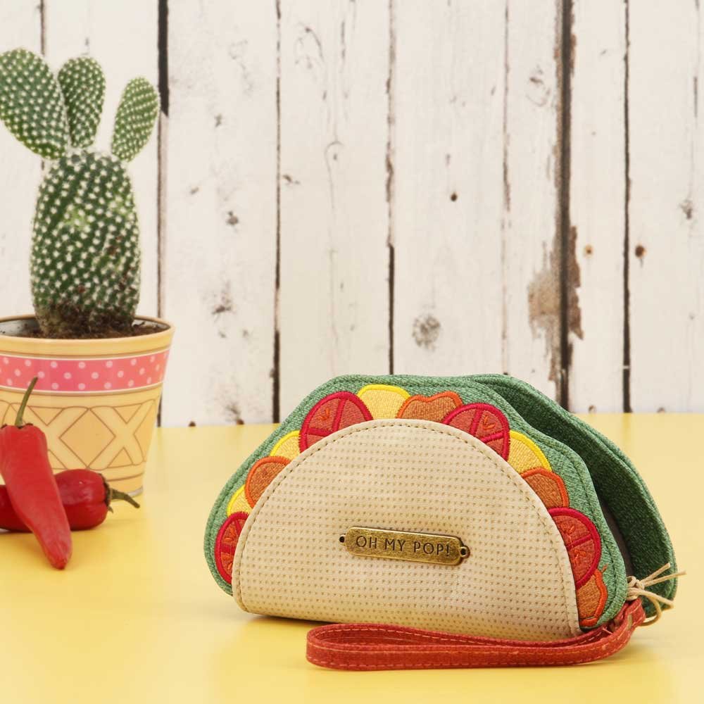 oh-my-pop-taco-porte-monnaie-tex-beige-15-x-9-cm image 5
