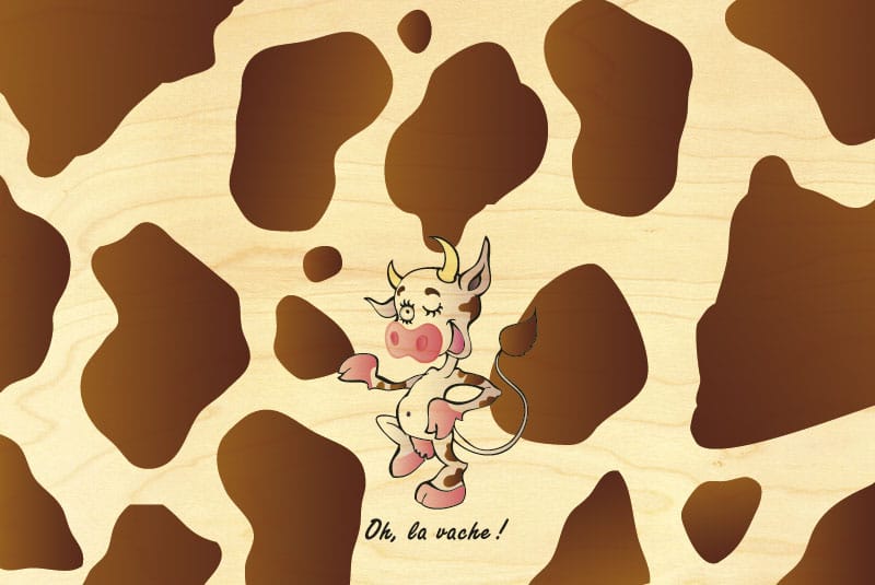 hironwoods-magnets-en-bois-vache-peau-de-vache-aimant-bois image 1