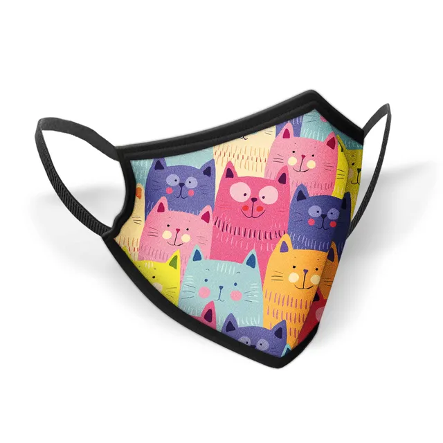 oh-my-pop-02550-masque-tissu-cats-multicolore image 1