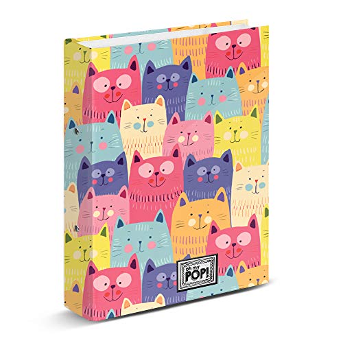 oh-my-pop-cats-classeur-4-anneaux-a4-multicolore image 2