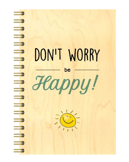 hironwoods-carnets-couverture-bois-don-t-worry-146x94mm image 1