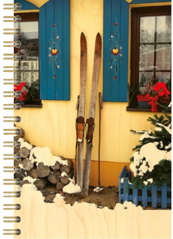 hironwoods-paysage-vieux-ski-carnet-bois-146x94mm image 1